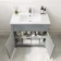 Milos Fog Grey Basin Vanity 800mm - Chrome Handles