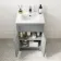 Milos Fog Grey Combination Vanity Basin and Aruba Toilet 1000mm - Chrome Handles