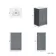 Milos Fog Grey Basin Vanity 500mm - Traditional Handles