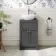 Milos Slate Grey Vanity with Oval Basin 500mm - Chrome Handles