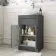 Milos Slate Grey Vanity with Oval Basin 500mm - Chrome Handles