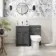 Milos Slate Grey Combination Vanity Basin and Miami Toilet 1000mm - Chrome Handles
