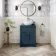 Milos Navy Blue Vanity with Oval Basin 600mm - Chrome Handles
