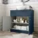 Milos Navy Blue Vanity with Oval Basin 800mm - Chrome Handles