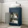 Milos Navy Blue Vanity with Mesa Basin 500mm - Traditional Handles