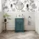 Milos Mystic Green Basin Vanity 500mm - Brushed Handles