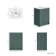 Milos Mystic Green Basin Vanity 600mm - Brushed Handles