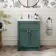 Milos Mystic Green Basin Vanity 600mm - Chrome Handles