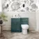 Milos Mystic Green Combination Vanity Basin and Miami Toilet 1000mm - Chrome Handles