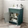 Milos Mystic Green Combination Vanity Basin and Miami Toilet 1100mm - Chrome Handles