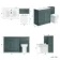 Milos Mystic Green Combination Vanity Basin and Aruba Toilet 1300mm - Chrome Handles