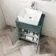 Milos Mystic Green Vanity with Troy Basin 600mm - Traditional Handles