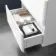 Corsica Gloss White Wall Hung Drawer Vanity with Marble Top & Curved Counter Top Basin 600mm