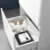 Corsica Gloss White Vanity Drawer with Marble Top & Curved Counter Top Basin 600mm