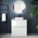 Corsica Gloss White Vanity Drawer with Marble Top & Marin Basin 800mm