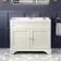 Lucia Chalk White Basin Vanity 1030mm - Brushed Brass Accents