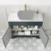 Lucia Inky Blue Cabinet with Marble Top 1030mm (Excludes Counter Top Basin) - Brass Knurled Handles