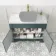 Lucia Midnight Green Cabinet with Marble Top 1030mm (Excludes Counter Top Basin) - Brushed Brass Accents