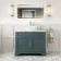 Lucia Midnight Green Vanity with Marble Top & Oval Counter Top Basin 1030mm - Brass Knurled Handles