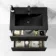 Elba Matt Black Wall Hung Basin Drawer Vanity 600mm with Matt Black Stand