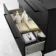 Elba Matt Black Wall Hung Basin Drawer Vanity 800mm with Matt Black Stand