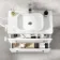 Omaha Gloss White Wall Hung Drawer Vanity with Marble Top & Marin Basin 800mm