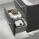 Omaha Slate Grey Wall Hung Drawer Vanity with Marble Top & Curved Counter Top Basin 600mm