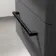Omaha Slate Grey Wall Hung Drawer Vanity with Marble Top & Curved Counter Top Basin 600mm - Black Accents