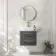 Omaha Slate Grey Wall Hung Drawer Vanity with Marble Top & Marin Basin 600mm - Brushed Brass Accents