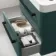 Omaha Mystic Green Wall Hung Basin Drawer Vanity 600mm - Black Accents