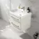 Omaha Linen White Wall Hung Basin Drawer Vanity 600mm