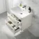 Omaha Linen White Wall Hung Basin Drawer Vanity 600mm