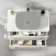 Omaha Linen White Wall Hung Drawer Vanity with Marble Top 800mm - Excludes Counter Top Basin