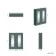 Midnight Green Wall Hung Mirror Cabinet 700x600mm