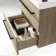 Elba Dawn Oak Wall Hung Basin Drawer Vanity 500mm - Black Accents