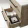Elba Dawn Oak Wall Hung Drawer 600mm Excludes Counter Top Basin - Black Accents