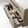 Elba Dawn Oak Wall Hung Drawer Vanity 1000mm Excludes Counter Top Basin - Black Accents