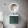 Crete Fluted Mystic Green Wall Hung Basin Drawer Vanity 600mm