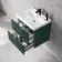 Crete Fluted Mystic Green Wall Hung Basin Drawer Vanity 600mm