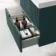 Crete Fluted Mystic Green Wall Hung Basin Drawer Vanity 600mm
