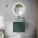 Crete Fluted Mystic Green Wall Hung Drawer Vanity with Marble Top 600mm - Excludes Counter Top Basin