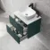 Crete Fluted Mystic Green Wall Hung Drawer Vanity with Marble Top & Curved Basin 600mm