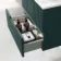 Crete Fluted Mystic Green Wall Hung Drawer Vanity with Marble Top & Curved Basin 600mm