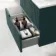 Crete Fluted Mystic Green Wall Hung Drawer Vanity with Marble Top & Marin Basin 600mm