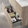 Crete Fluted Apex Oak Wall Hung Drawer Vanity with Marble Top & Marin Basin 800mm