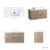 Crete Fluted Apex Oak Wall Hung Drawer Vanity with Marble Top & Cody Basin 1000mm