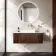 Malta Fluted Black Walnut Wall Hung Drawer Vanity with Marble Top & Cody Basin 1000mm