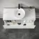 Malta Fluted Coastal White Wall Hung Drawer Vanity with Marble Top & Nevis Basin 1000mm