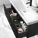 Malta Fluted Matt Black Wall Hung Basin Drawer Vanity 1000mm