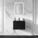 Malta Fluted Matt Black Wall Hung Drawer Vanity with Matt Black Basin 600mm